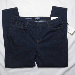 NWT NYDJ womens BLUE denim JEANS skinny DARK WASH high waist STRETCH size 16